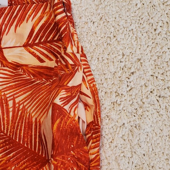 NWT INC International Concepts Orange Tropical Print Pants Size 14P - Picture 10 of 13